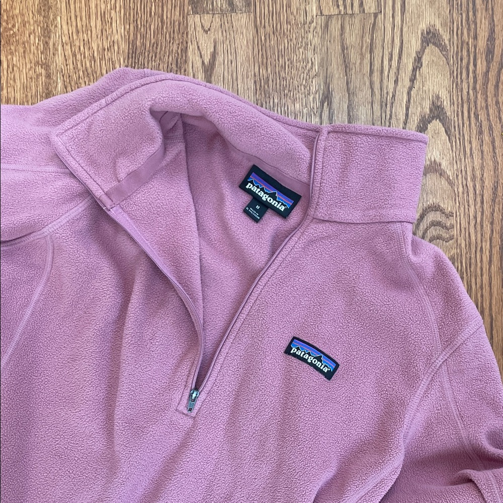 Patagonia Lavender Quarter-Zip Fleece Pullover - Picture 3 of 4